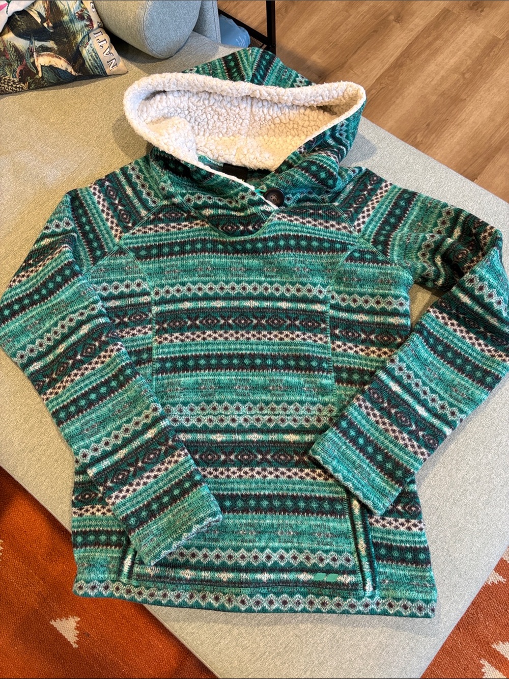 KOPPEN Cozy Patterned Hooded Sweater